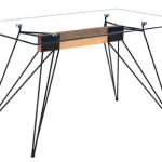 MESA COMEDOR CRISTAL TRANSPARENTE RODS.