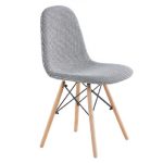 SILLA COMEDOR VOGUE TEJIDO PATA GALLO BLANCO Y NEGRO a.d