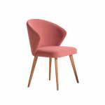 Silla de madera de haya respaldo curvado tapizado 279. Tejidos de calidad. Sillas de comedor Badajoz y Alburquerque. Silla calidad.