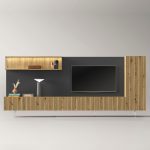 Modular salón 6. Salón modular Roble artesano y pizarra. Salones Badajoz palillería. Salones diferentes estilos. Calidad a precios bajos.