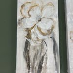 Cuadro flor bronce