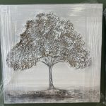 Cuadro árbol vida marrón brillo